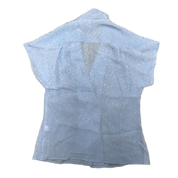 NWT Vintage 70s 80s NEIMAN MARCUS Deadstock 100% Silk Collared Sailor Blouse 8 - Picture 3 of 10